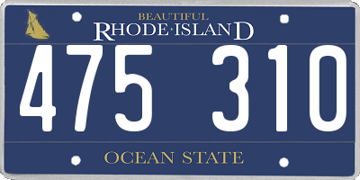 RI license plate 475310