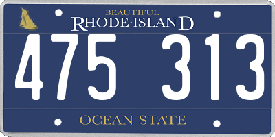 RI license plate 475313