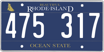 RI license plate 475317
