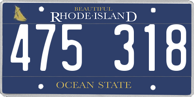 RI license plate 475318