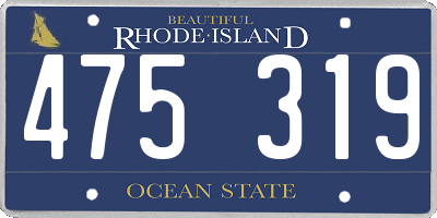 RI license plate 475319