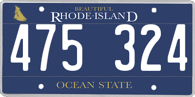 RI license plate 475324