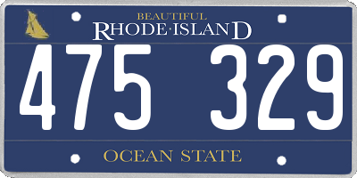 RI license plate 475329