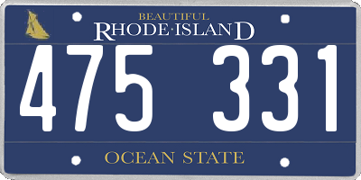 RI license plate 475331