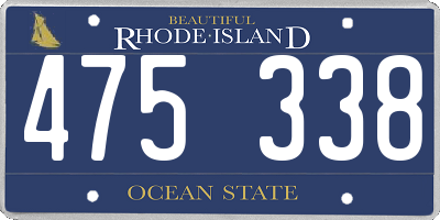 RI license plate 475338