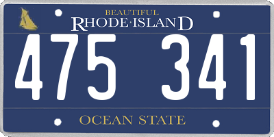 RI license plate 475341