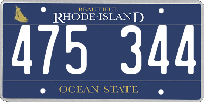 RI license plate 475344