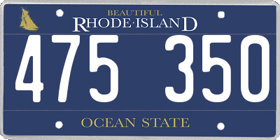 RI license plate 475350