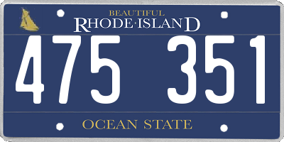 RI license plate 475351