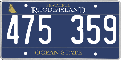 RI license plate 475359