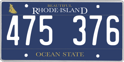 RI license plate 475376