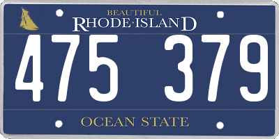 RI license plate 475379