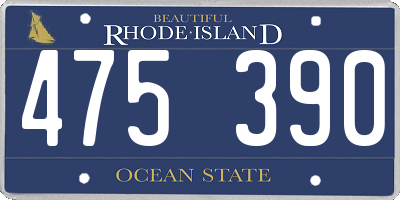 RI license plate 475390