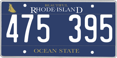 RI license plate 475395