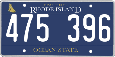 RI license plate 475396