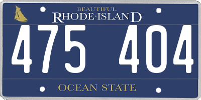 RI license plate 475404