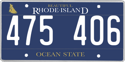 RI license plate 475406