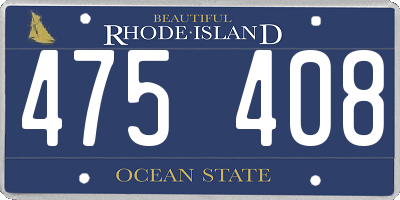 RI license plate 475408