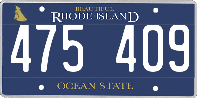 RI license plate 475409
