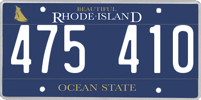 RI license plate 475410