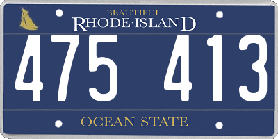 RI license plate 475413