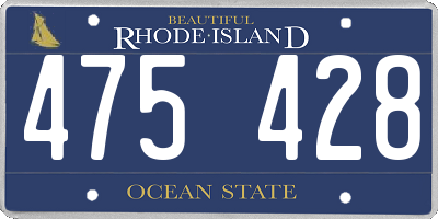 RI license plate 475428