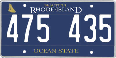 RI license plate 475435
