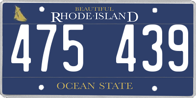 RI license plate 475439