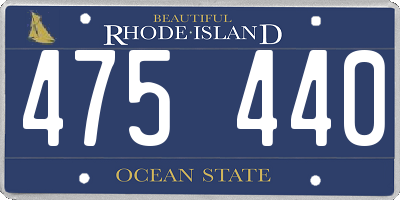 RI license plate 475440
