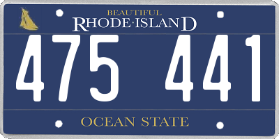 RI license plate 475441