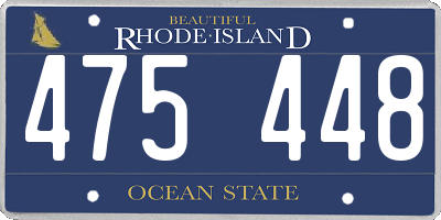 RI license plate 475448