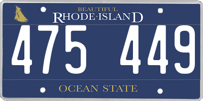 RI license plate 475449