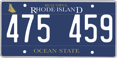 RI license plate 475459