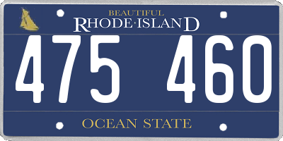 RI license plate 475460