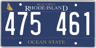 RI license plate 475461