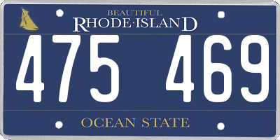 RI license plate 475469
