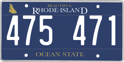 RI license plate 475471