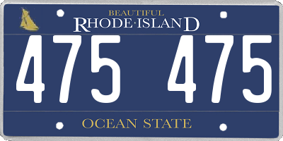 RI license plate 475475
