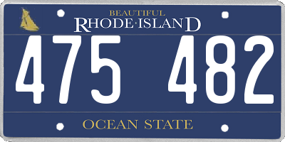 RI license plate 475482