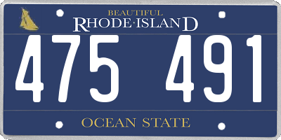 RI license plate 475491
