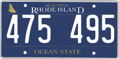 RI license plate 475495