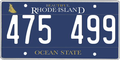 RI license plate 475499