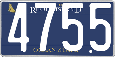 RI license plate 4755