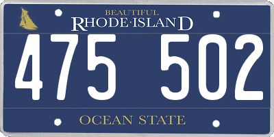 RI license plate 475502