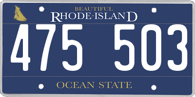 RI license plate 475503