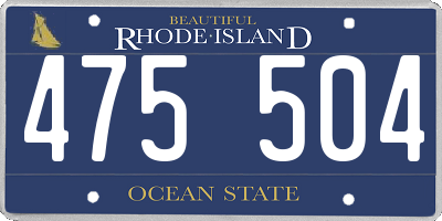 RI license plate 475504