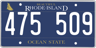 RI license plate 475509