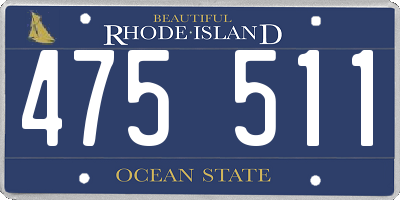 RI license plate 475511