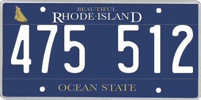 RI license plate 475512