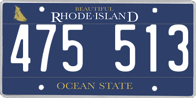 RI license plate 475513